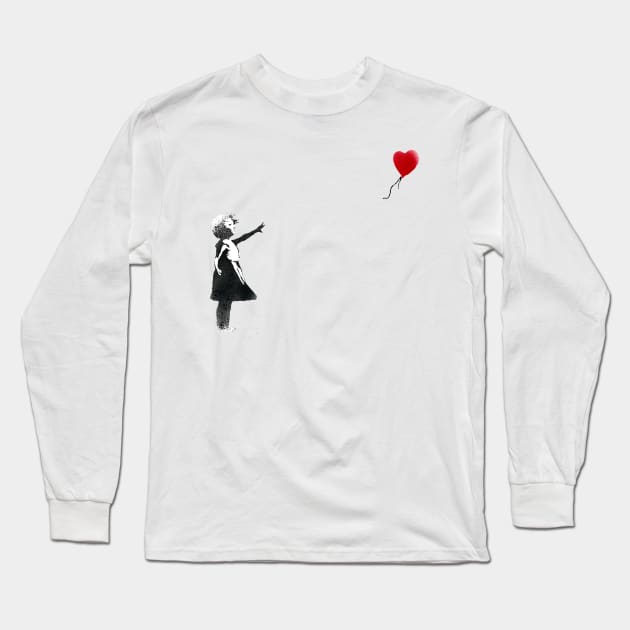 Banksy Girl With Red Balloon Long Sleeve T-Shirt by foozler